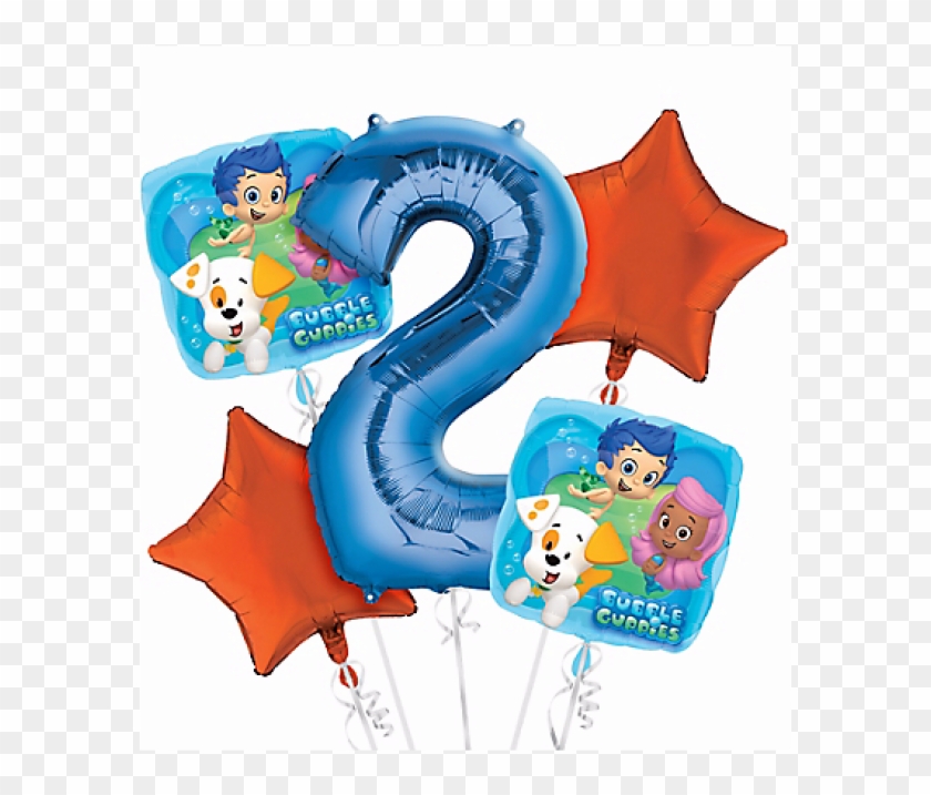 Bubble Guppies 2nd Birthday Balloon Bouquet 5pc #275572