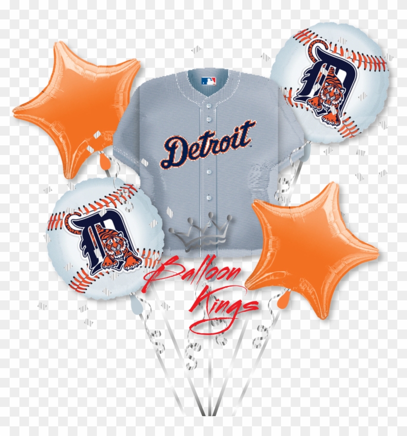 Detroit Tigers Bouquet - 24" Mlb Detroit Tigers Jersey Balloon - Mylar Balloons #275585