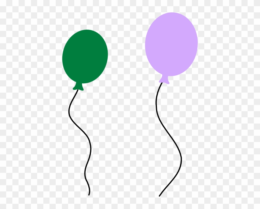 Green Purple Balloon Pair Clip Art - Purple Balloon Clip Art #275636