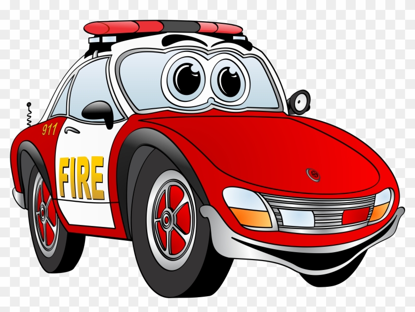 Fire Truck Clipart Race Car - Red Sports Car Cartoon #275705