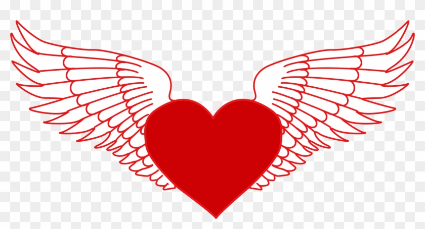 Flying Heart Cliparts - Heart With Wings Svg #275740