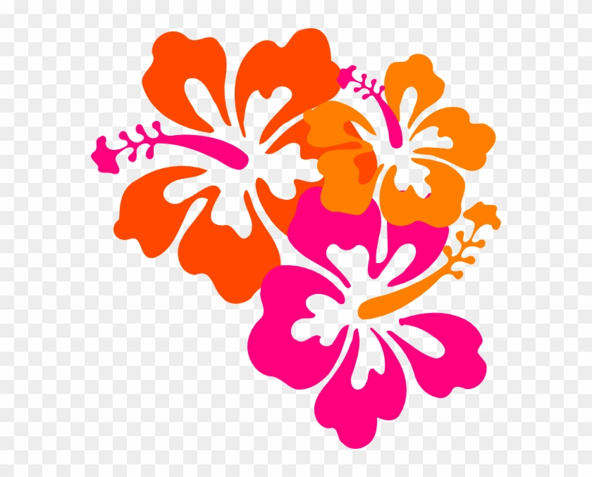 Pink And Orange Flowers Clip Art #275774