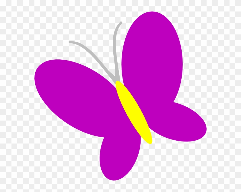 Purple Butterfly Flower Clip Art - Purple Butterfly Clipart #275809