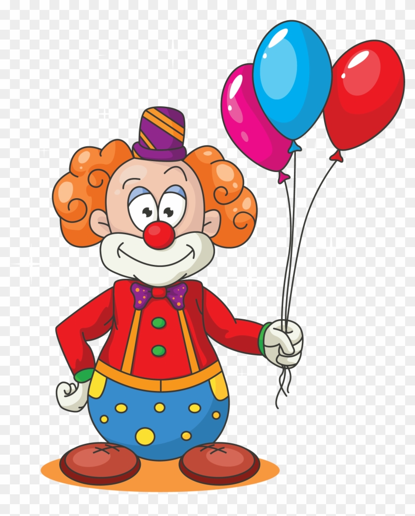 Learn Abcd For Kids Free Clown Cartoon Balloon - Cartoon With Balloons Png  - Free Transparent PNG Clipart Images Download