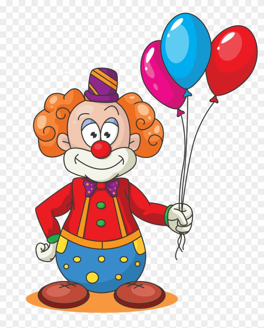 Learn Abcd For Kids Free Clown Cartoon Balloon - Cartoon With Balloons Png #275816