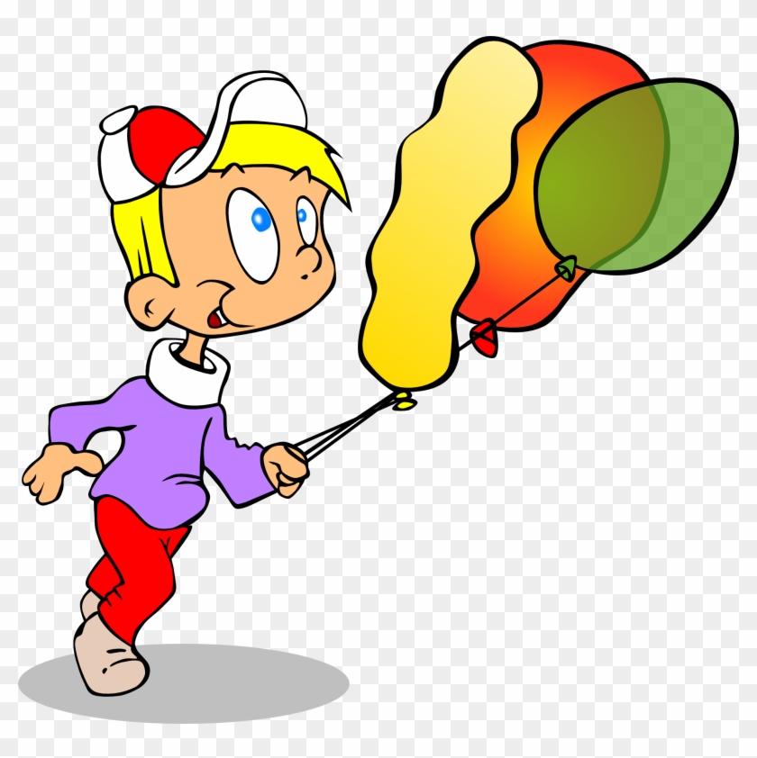 Balloon Clipart Png - Cartoon Boy Running #275824