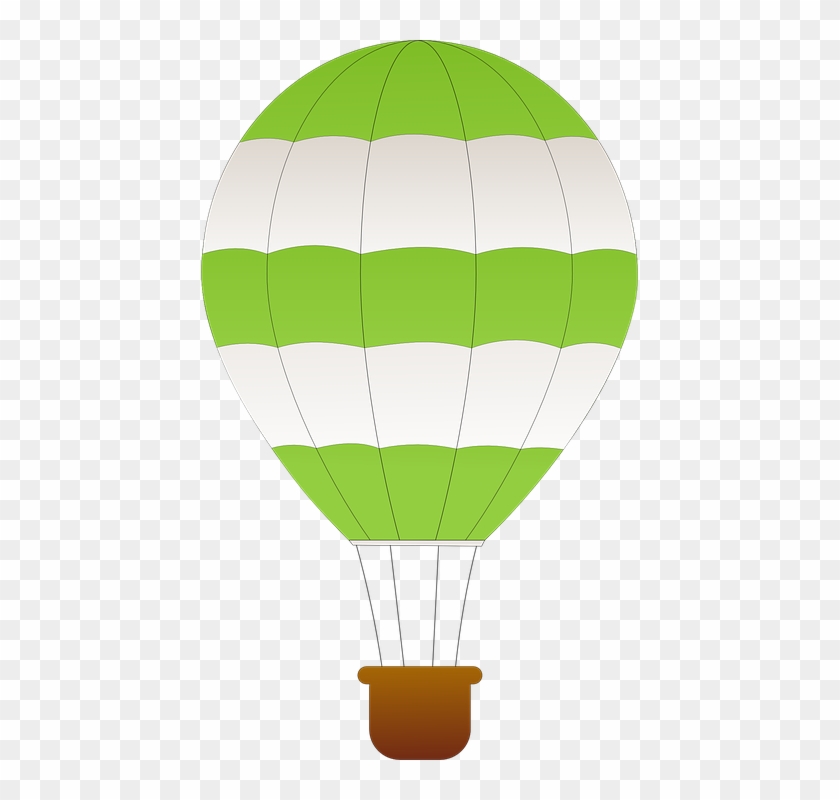 Free Image On Pixabay - Green Hot Air Balloon Clip Art #275870