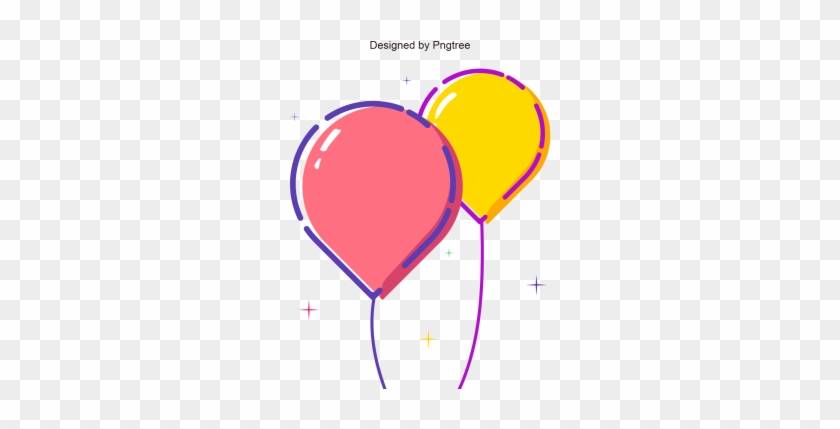 Hand Drawn Cartoon Balloon Design, Hand Painted, Cartoon, - Drawing #275887