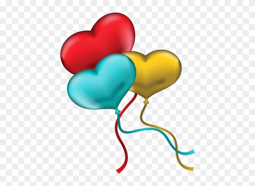 Red Blue And Yellow Heart Balloons Png Clipart Picture - Red Yellow And Blue Heart #275931