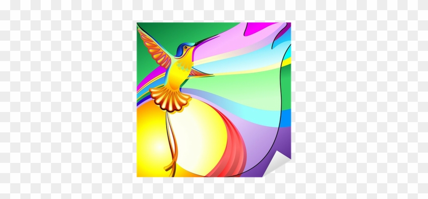 Adesivo Colibri Sfondo Colori Hummingbird Colori Background - Hummingbird #275973