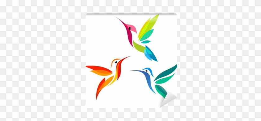 Stilize Hummingbirds Duvar Resmi • Pixers® - Colibri Silueta #275982