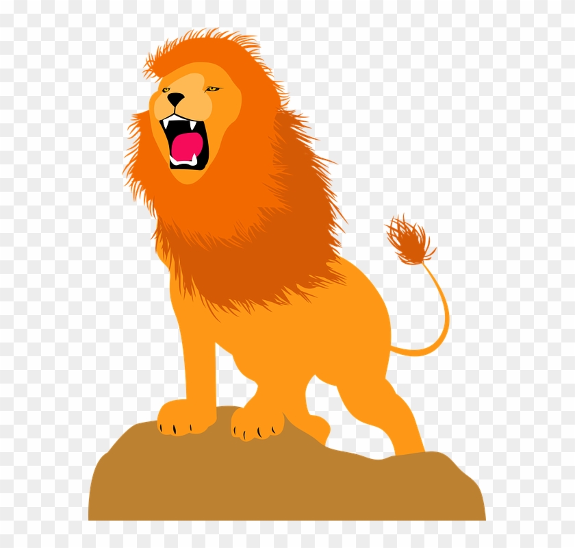 Roaring Lion Cartoon - Animal León Png #276086