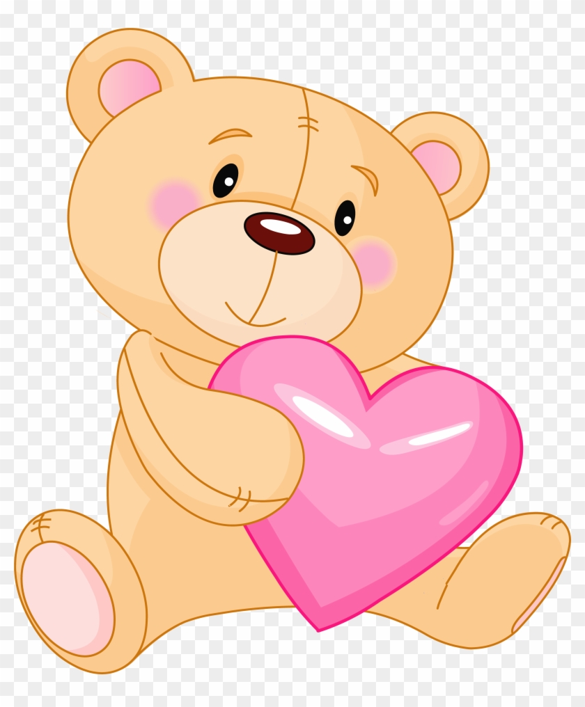 teddy bear with heart clipart