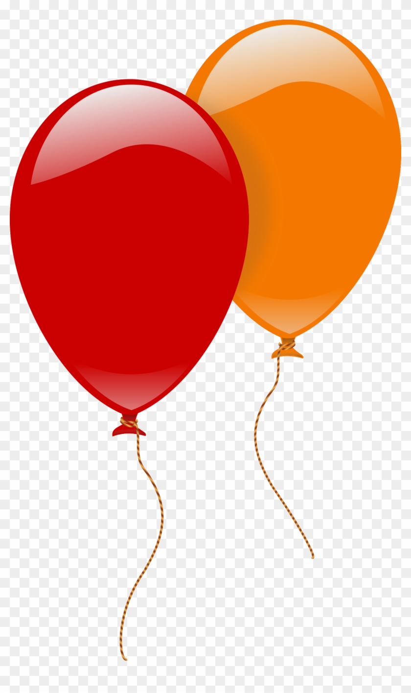 Clipart - Orange And Red Balloons #276142