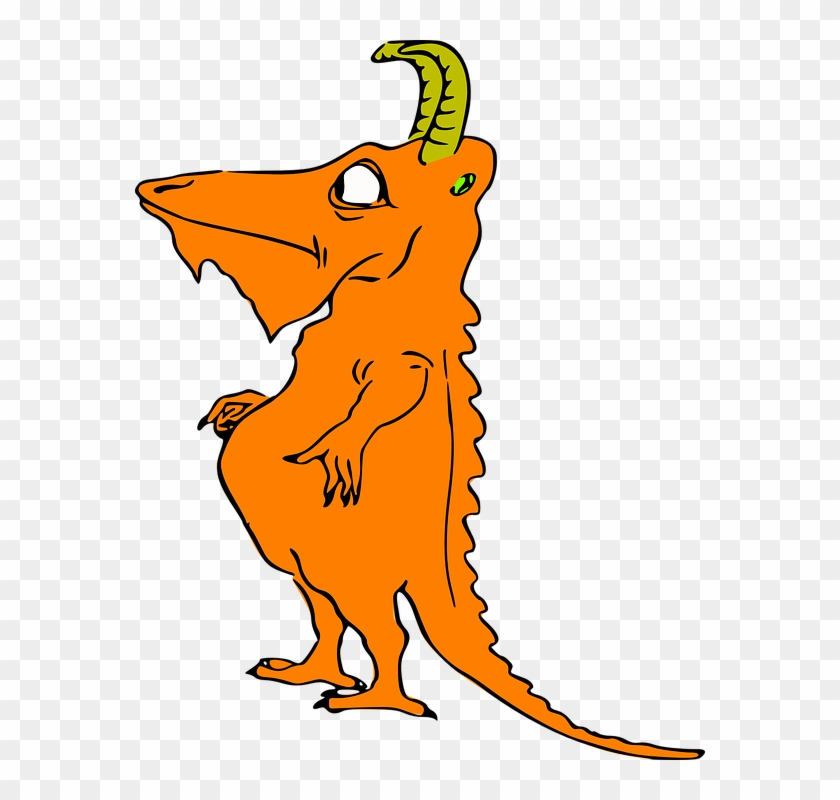 Cute Dragon Cartoon 9, Buy Clip Art - Orange Beast Shower Curtain #276221