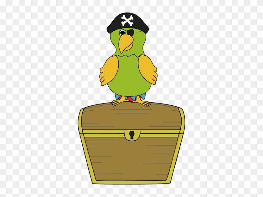 Pirate Parrot Sitting On Treasure Chest - Pirate Theme Decoration For Classroom #276269