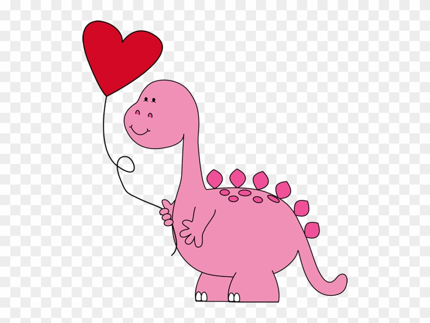Dinosaur Valentine Balloon - Girly Dinosaur Clip Art #276279