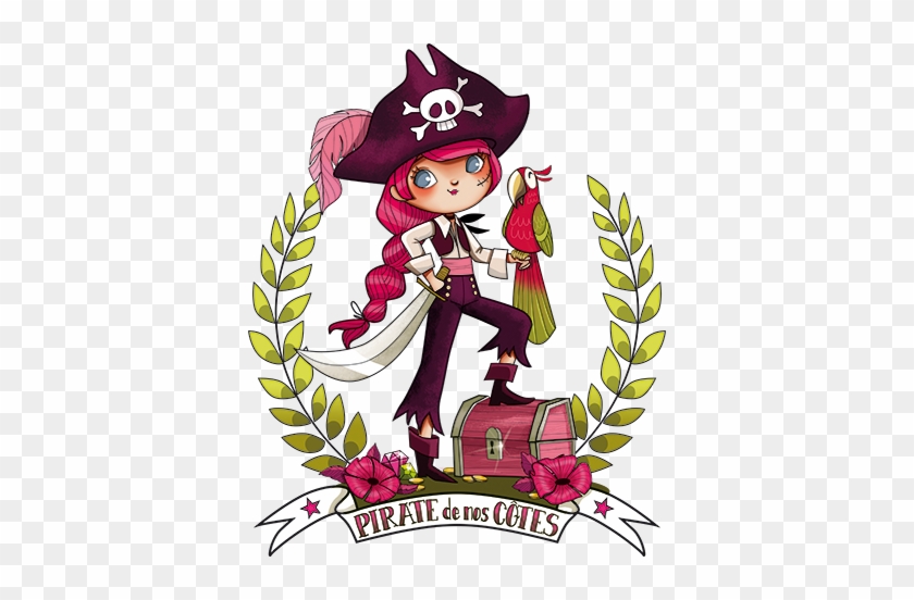 La Fiancée Au Beurre Salé - Stickers Muraux Les Pirates : Pirate Fille #276292