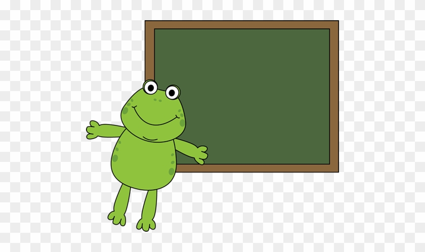 Frog And Chalkboard - Frogs School Clipart #276298