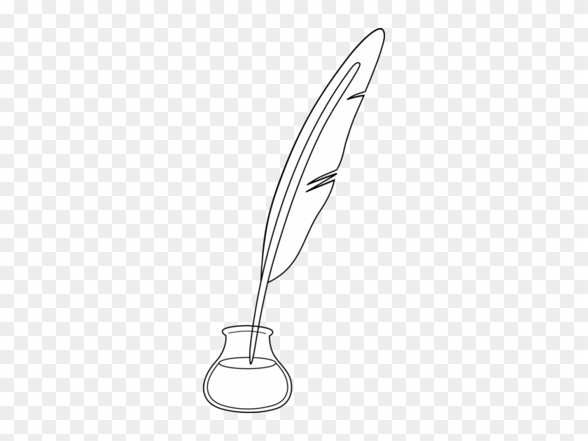 Quill Pen Clipart - Quill Clipart Black And White #276300