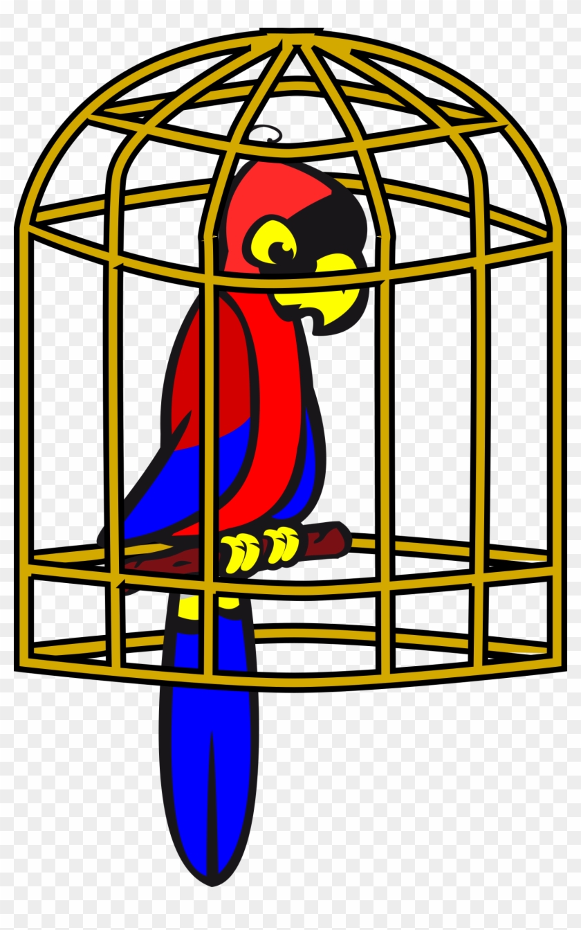 Macaw Clipart Pet Bird - Clipart Bird In A Cage #276421