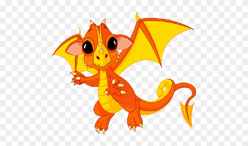 Cute Cartoon Dragons With Flames Clip Art Images Are - Cute Baby Dragon #276426