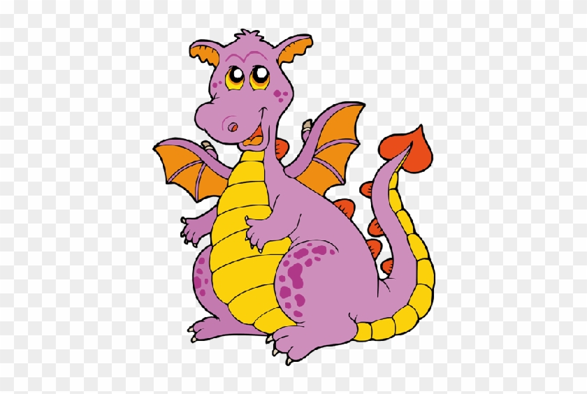 Cute Cartoon Dragons With Flames Clip Art Images Are - Purple Dragon #276427