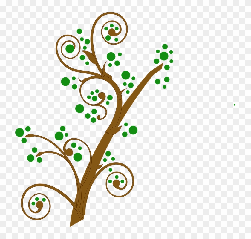 Spring Time Clipart 26, - Brown And Green Tree #276470