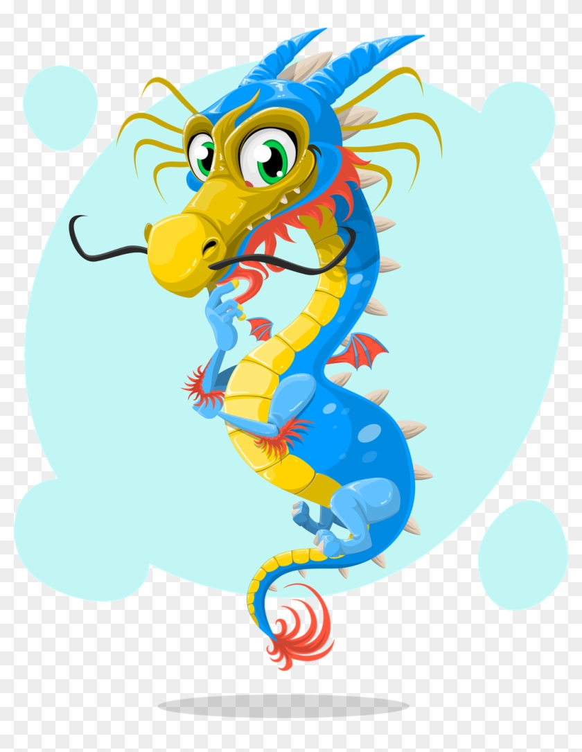 Cute Cartoon Dragons 19, Buy Clip Art - Little Dragon Flies In The Sun [book] #276504
