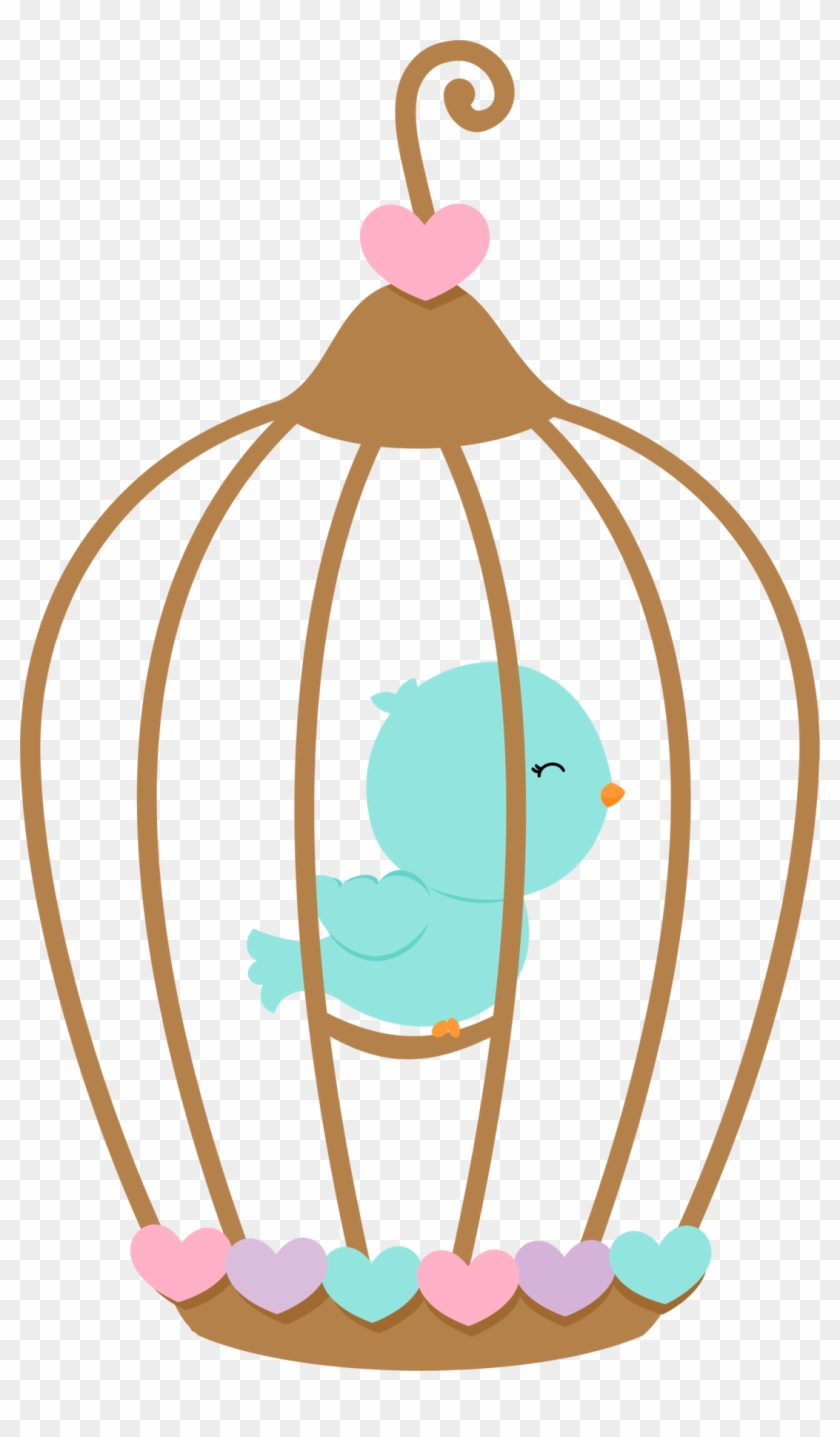 Aves & Passáros & Corujas Etc - Bird In Cage Clipart #276585