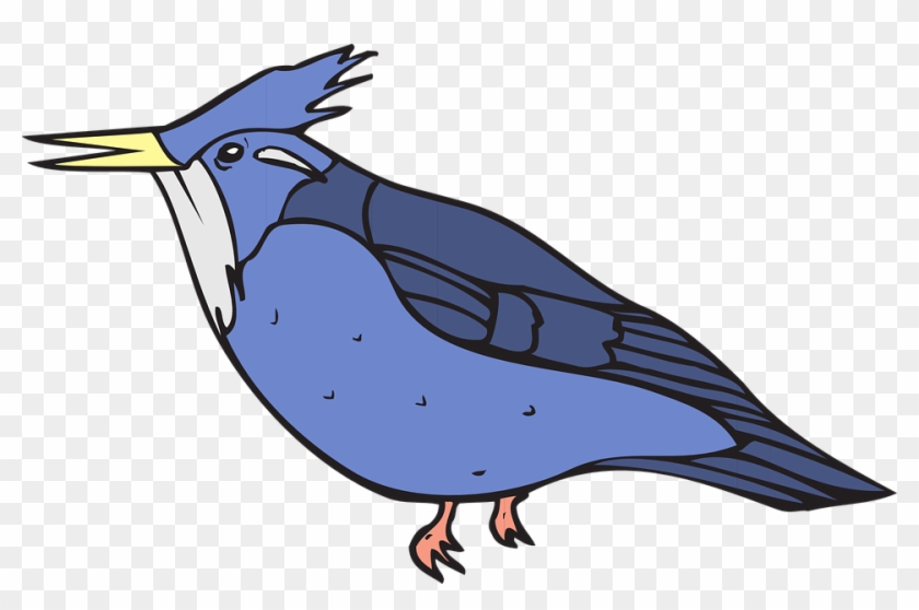 Blue Bird Clipart 17, - Kingfisher Coloring Page #276638