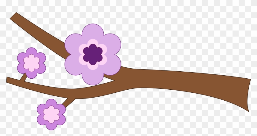 Purple Flower Longer Branch Icons Png - Branch Clipart #276667