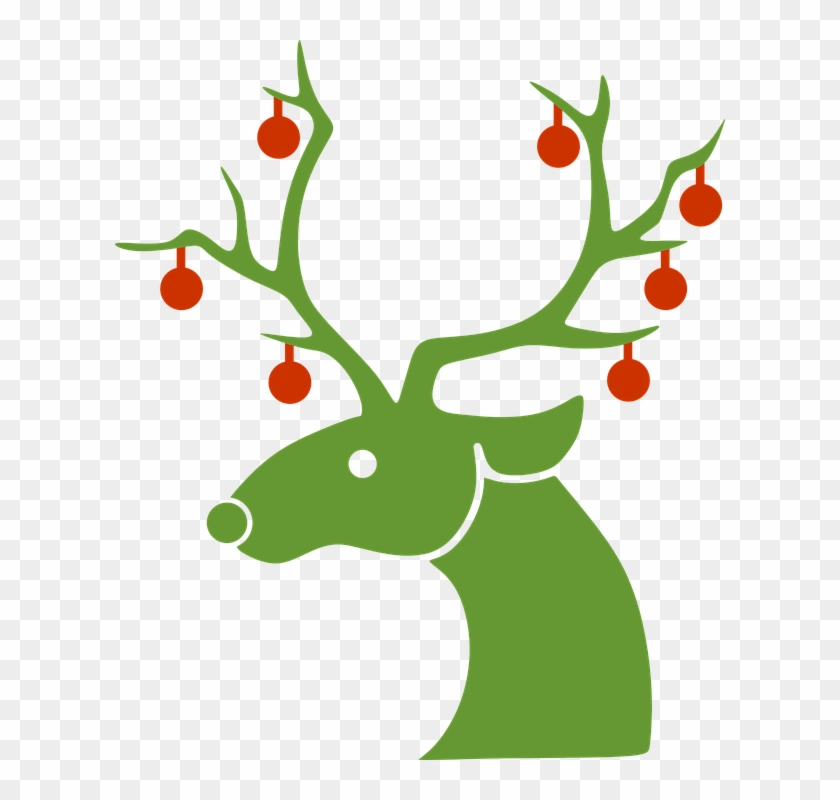 Free Winter Clipart 21, - Christmas Deer Vector Png #276708