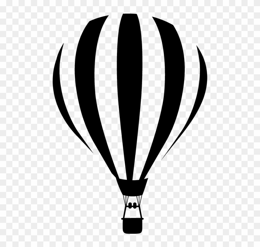 Hot Air Balloon Clipart Balon Udara - Hot Air Balloon Black And White #276740