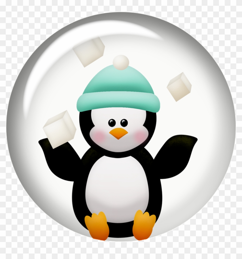 Penguins And Flowers Of The Winter Clip Art - Hi Pinguin Clipart #276805