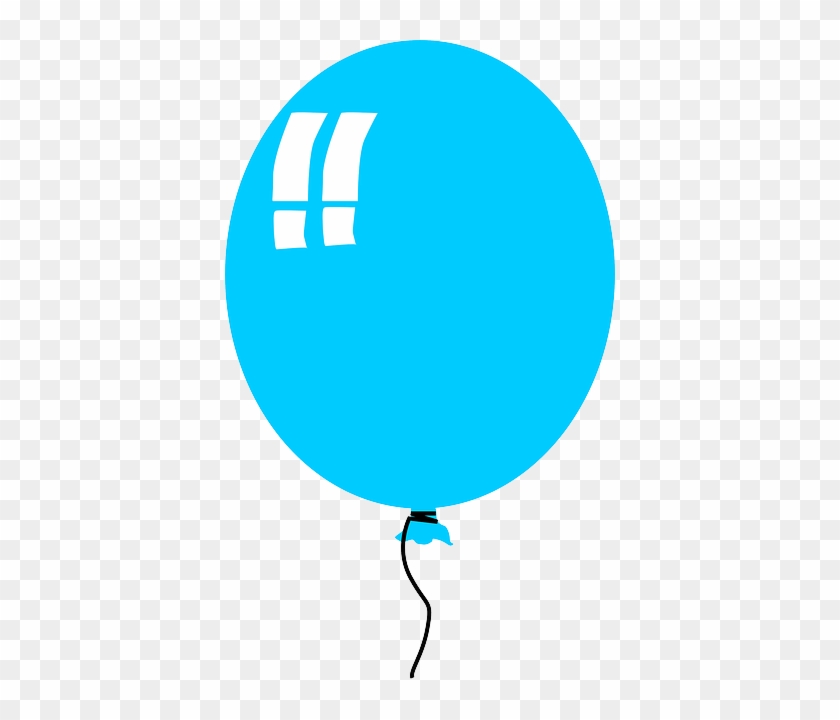 Birthday One, Blue, Kids, Recreation, Cartoon, Free, - Balloon Clip Art #276850