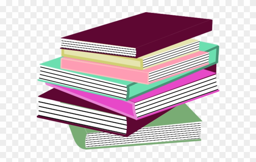 Stack Of Books Clip Art - Stack Of Books Pink #276927