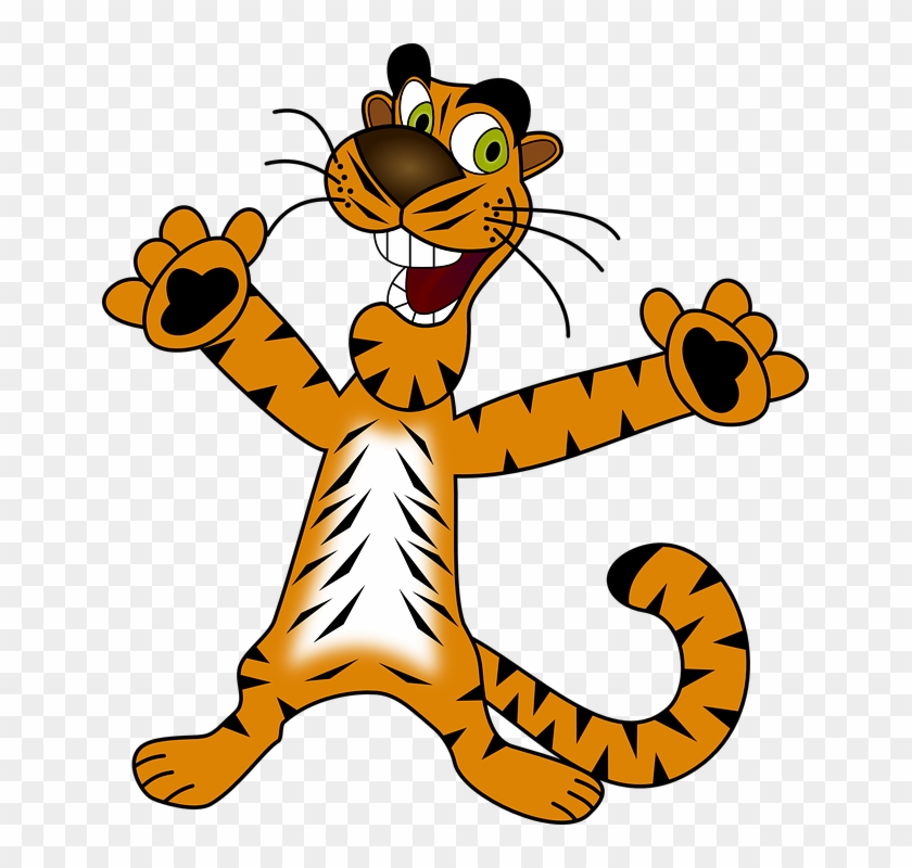 Cartoon Tiger Clipart - Happy Tiger Clipart #277035