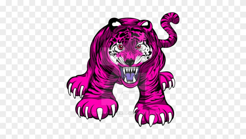 Pink Tiger Growl By Sookiesooker On Deviantart Rh Sookiesooker - Pink Tiger Png #277216