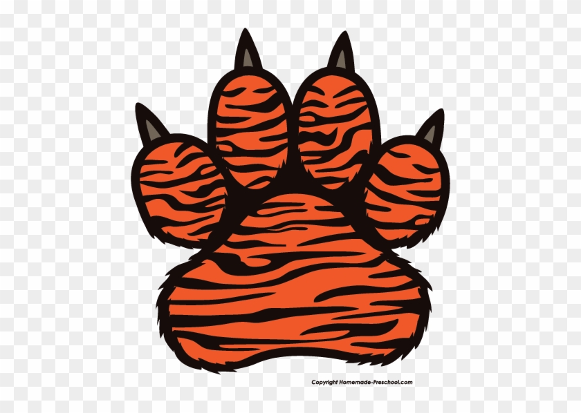 Footprint Clipart Tiger - Paw Print Of A Tiger #277263