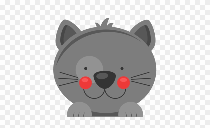 Peeking Cat Svg Scrapbook Cut File Cute Clipart Files - Cat Card Svg Cutting File Free #277276