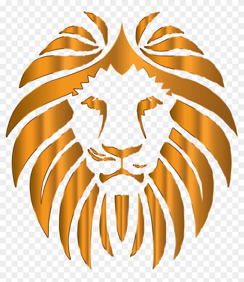 Golden Lion Clipart - Lion Logo No Background #277338