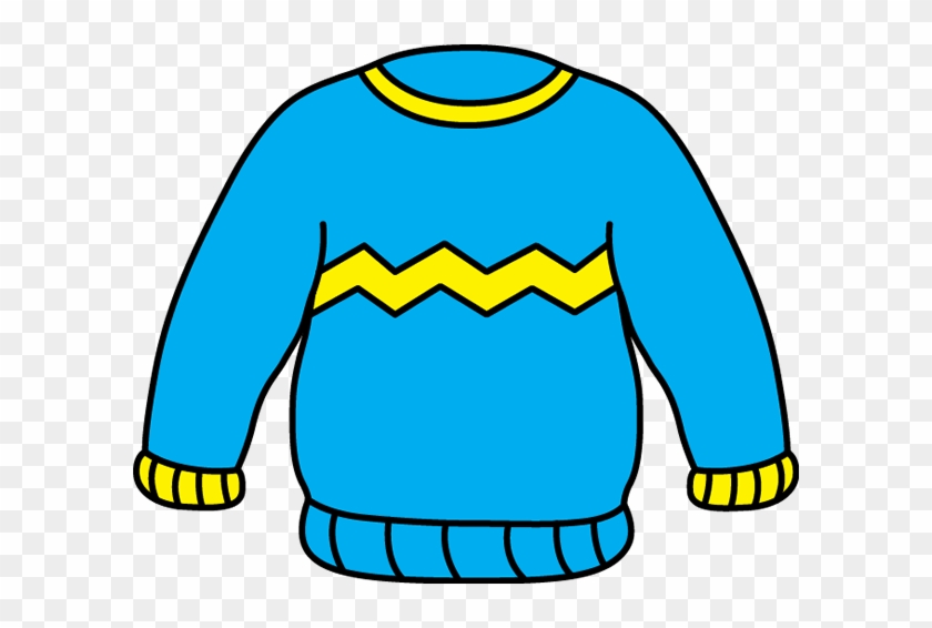 Blue And Yellow Zig Zag Sweater Clip Art - Jumper Clipart - Free Transparen...