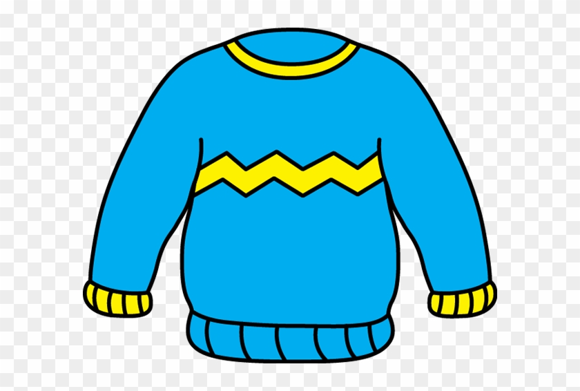 Blue And Yellow Zig Zag Sweater Clip Art - Jumper Clipart #277419