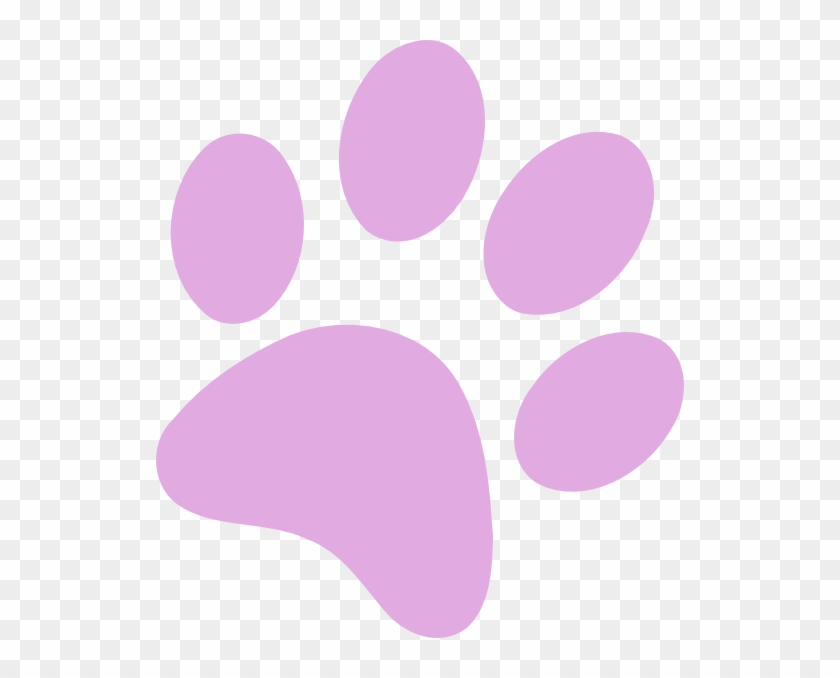 Light Blue Clipart Paw Print - Light Pink Paw Print #277420