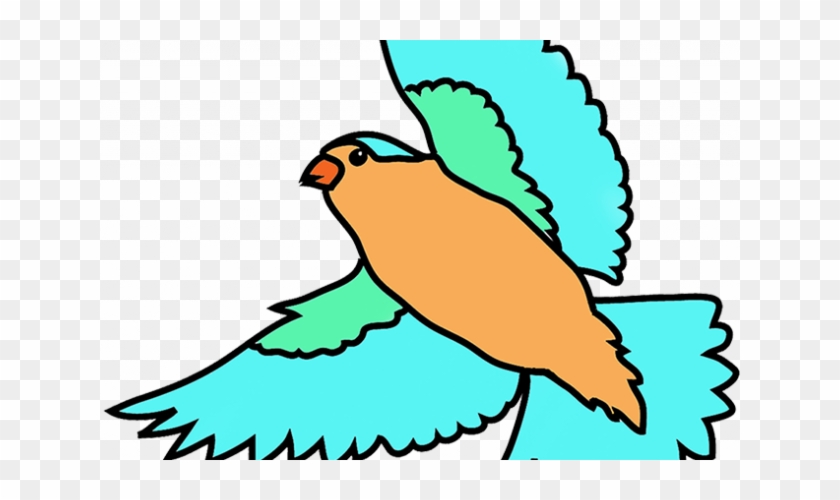 Colorful Flying Birds Png - Colorful Bird Flying Drawing #277475