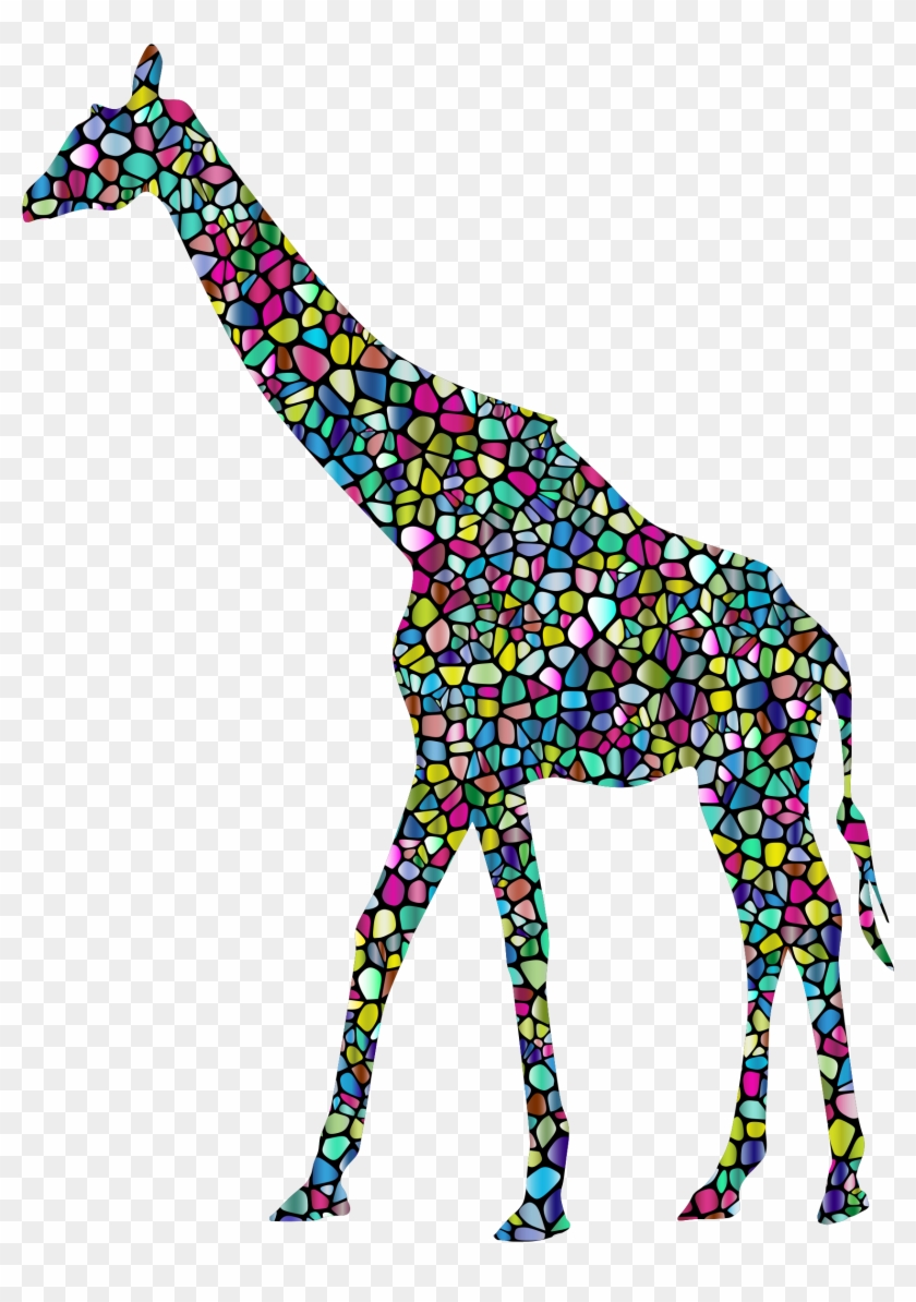 Tiled Giraffe Landscape Silhouette Minus Landscape - Giraffe #277519