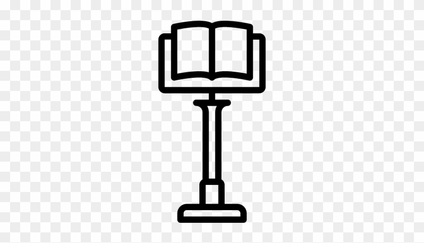 Lectern With Open Book Vector - Atril Icon #277530