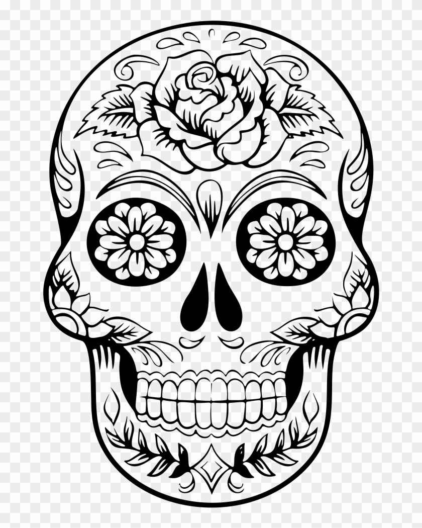 Clip Art Details - Sugar Skull Drawing #277559