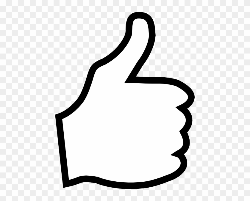 White Thumbs Up Clip Art At Clker - Draw A Thumbs Up #277630